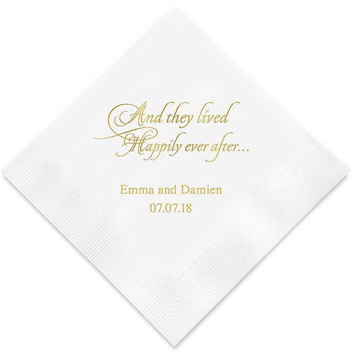 Happily Ever After Personalized Napkins